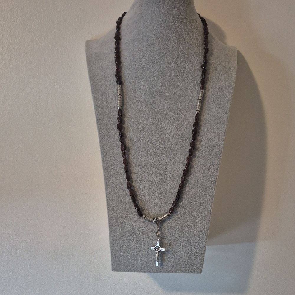 Natural RED GARNET CRUCIFIX